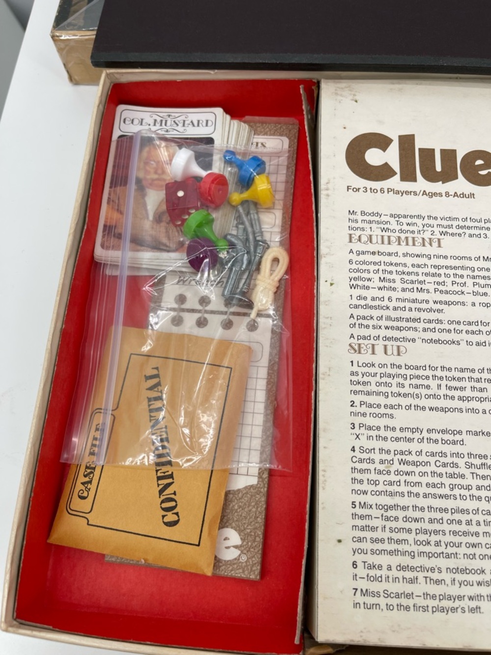 1972 Vintage Clue Parker Brothers - Picture 4 of 8